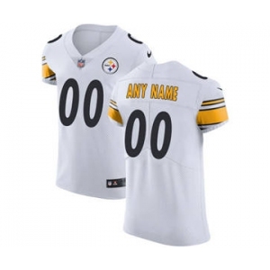 Men's Pittsburgh Steelers Customized White Vapor Untouchable Custom Elite Football Jersey