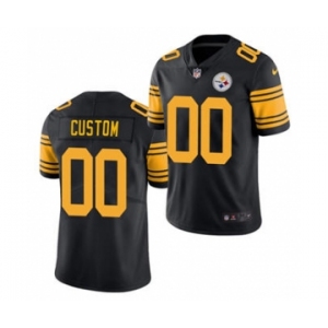 Men's Steelers ACTIVE PLAYER Black Custom Limited Stitched Football Jersey