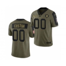 Men's Las Vegas Raiders ACTIVE PLAYER Custom 2021 Olive Salute To Service Limited Stitched Football Jersey