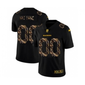 Men's Las Vegas Raiders Custom Black Flocked Lightning Vapor Limited Football Jersey