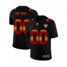 Men's Las Vegas Raiders Custom Black Red Orange Stripe Vapor Limited Football Jersey