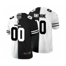 Men's Las Vegas Raiders Custom Black V White Peace Split Vapor Untouchable Limited Football Jersey