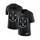 Men's Las Vegas Raiders Custom Team Logo Dual Overlap Limited Football Jersey Black