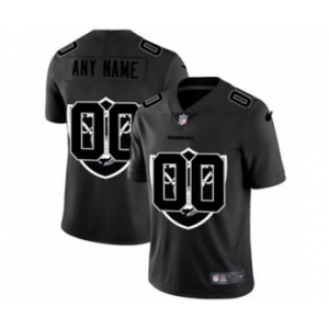 Men's Las Vegas Raiders Custom Team Logo Dual Overlap Limited Football Jersey Black