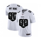 Men's Las Vegas Raiders Custom White Team Logo Dual Overlap Limited Football Jersey