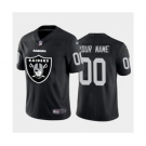 Men's Raiders Custom Black Football Team Big Logo Fashion Vapor Limited Jersey