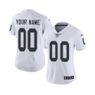 Women's Oakland Raiders Customized White Road Jersey