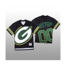 Men's Green Bay Packers Custom Black Mitchell & Nell Big Face Fashion Limited Football Jersey