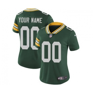 Women's Green Bay Packers Green Home Customized Jersey