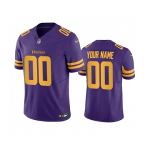 Men's Minnesota Vikings Active Player Custom Purple 2023 F.U.S.E. Color Rush Stitched Jersey
