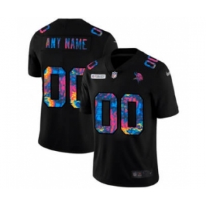 Men's Minnesota Vikings Custom Multi-Color Black 2020 Crucial Catch Vapor Untouchable Limited Football Jersey