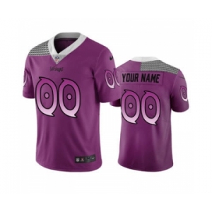 Men's Vikings Customized Vapor Limited City Edition Purple Jersey