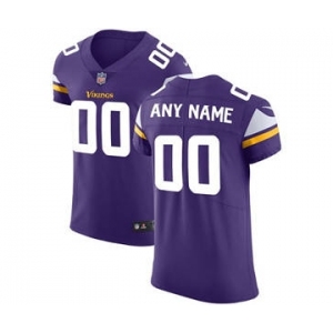 Men's Minnesota Vikings Customized Purple Team Color Vapor Untouchable Custom Elite Football Jersey