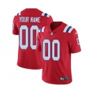Men's New England Patriots Customized Red Alternate Vapor Untouchable Custom Limited Football Jersey