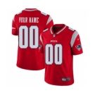 Men's New England Patriots Customized Red Stitched Football Limited Inverted Legend Jersey