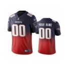 Men's Patriots Custom Navy Football Limited Gradient Color Crash Jersey