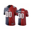 Men's Patriots Custom Navy Red Football Vapor Limited Two Tone Jersey