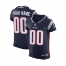 Men's New England Patriots Customized Navy Blue Team Color Vapor Untouchable Custom Elite Football Jersey