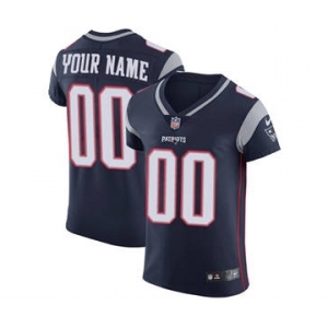 Men's New England Patriots Customized Navy Blue Team Color Vapor Untouchable Custom Elite Football Jersey