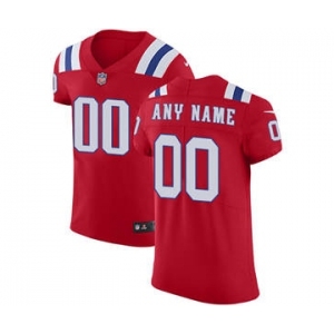 Men's New England Patriots Customized Red Alternate Vapor Untouchable Custom Elite Football Jersey