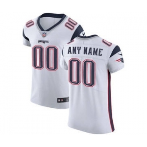 Men's New England Patriots Customized White Vapor Untouchable Custom Elite Football Jersey