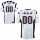 Men's New England Patriots Nike White Historic Logo Custom Elite Jersey