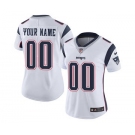 Women's New England Patriots Customized White Road Jersey