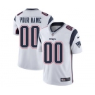 Youth New England Patriots Customized White Custom Football Jersey