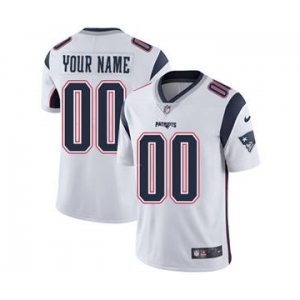 Youth New England Patriots Customized White Custom Football Jersey