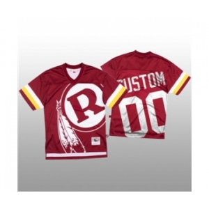 Men's Washington Football Team Custom Red Mitchell & Nell Big Face Fashion Limited Football Jersey
