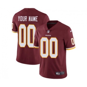 Men's Washington Redskins Customized Burgundy Red Team Color Vapor Untouchable Custom Limited Football Jersey