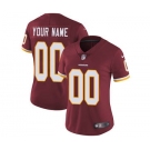 Women's Washington Redskins Customized Burgundy Red Home Jersey