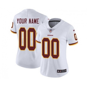 Women's Washington Redskins Customized White Road Jersey