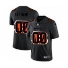 Men's Cincinnati Bengals Custom Team Logo Dual Overlap Limited Football Jersey Black