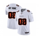 Men's Cincinnati Bengals Custom White Team Logo Dual Overlap Limited Football Jersey