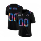 Men's Chicago Bears Custom Multi-Color Black 2020 Crucial Catch Vapor Untouchable Limited Football Jersey