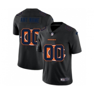 Men's Chicago Bears Custom Team Logo Dual Overlap Limited Football Jersey Black