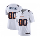 Men's Chicago Bears Custom White Team Logo Dual Overlap Limited Football Jersey