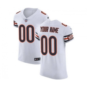 Men's Chicago Bears Customized White Vapor Untouchable Custom Elite Football Jersey