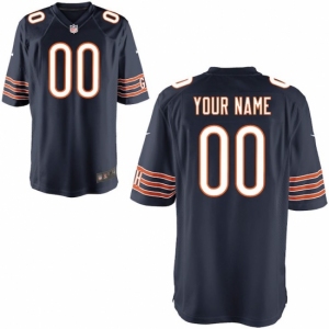 Men's Chicago Bears Nike Navy Custom Game Jersey