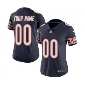 Women's Chicago Bears Navy Blue Home Customized Jersey