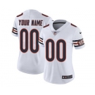 Women's Chicago Bears White Road Customized Jersey