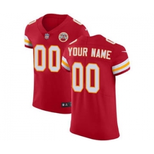 Men's Kansas City Chiefs Customized Red Team Color Vapor Untouchable Custom Elite Football Jersey
