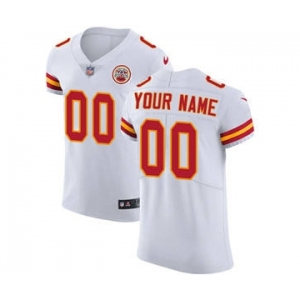 Men's Kansas City Chiefs Customized White Vapor Untouchable Custom Elite Football Jersey