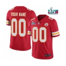 Men's Kansas City Chiefs ACTIVE PLAYER Custom Red Super Bowl LVII Patch Vapor Untouchable Limited Stitched Jersey