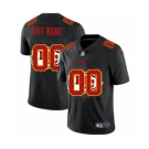 Men's Kansas City Chiefs Custom Team Logo Dual Overlap Limited Football Jersey Black