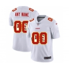 Men's Kansas City Chiefs Custom White Team Logo Dual Overlap Limited Football Jersey