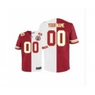 Men's Kansas City Chiefs Customized Red White Stitched Football Jersey