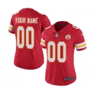 Women's Kansas City Chiefs Red Home Customized Jersey