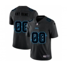 Men's Carolina Panthers Custom Team Logo Dual Overlap Limited Football Jersey Black